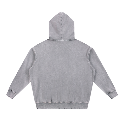 Snow Wash Hand-Frayed Heavyweight  Hoodie